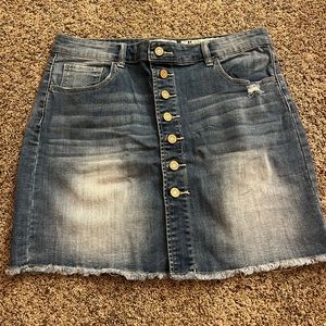 Distressed Jean skirt